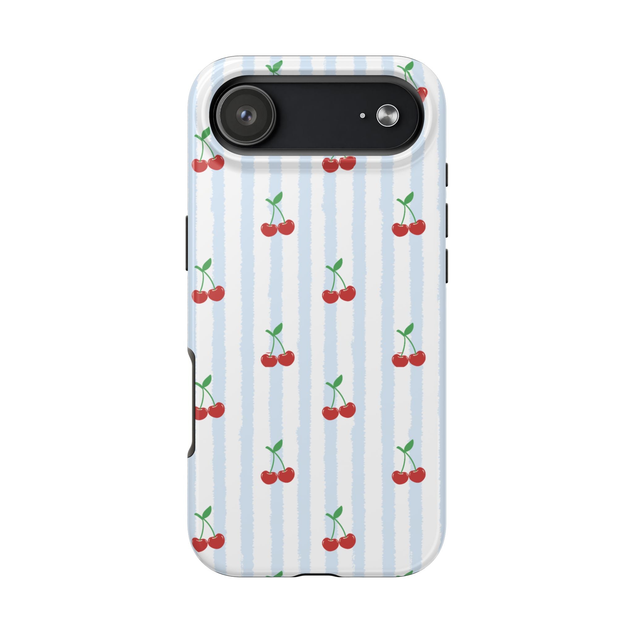 Cherry Stripe Tough (Phone Case (Blue)