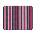 Pink & Navy Glitter Stripe Mouse Pad — Non-Slip Gaming Desk Mat