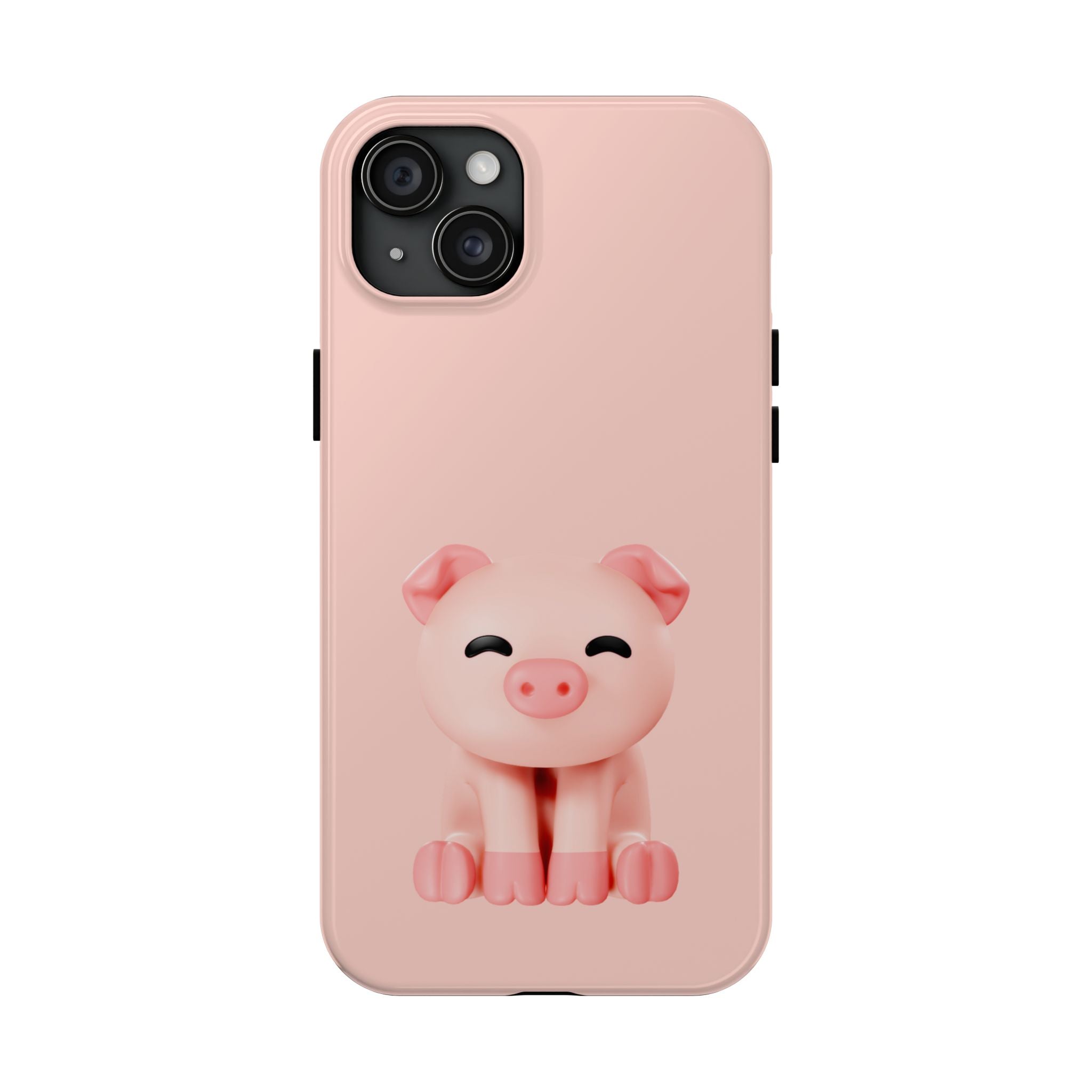 Cute Pink Pig Tough Phone Case — Shockproof iPhone Cover