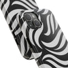Zebra Wave Swirl iPhone Case (Black & White)