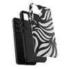 Zebra Wave Swirl iPhone Case (Black & White)