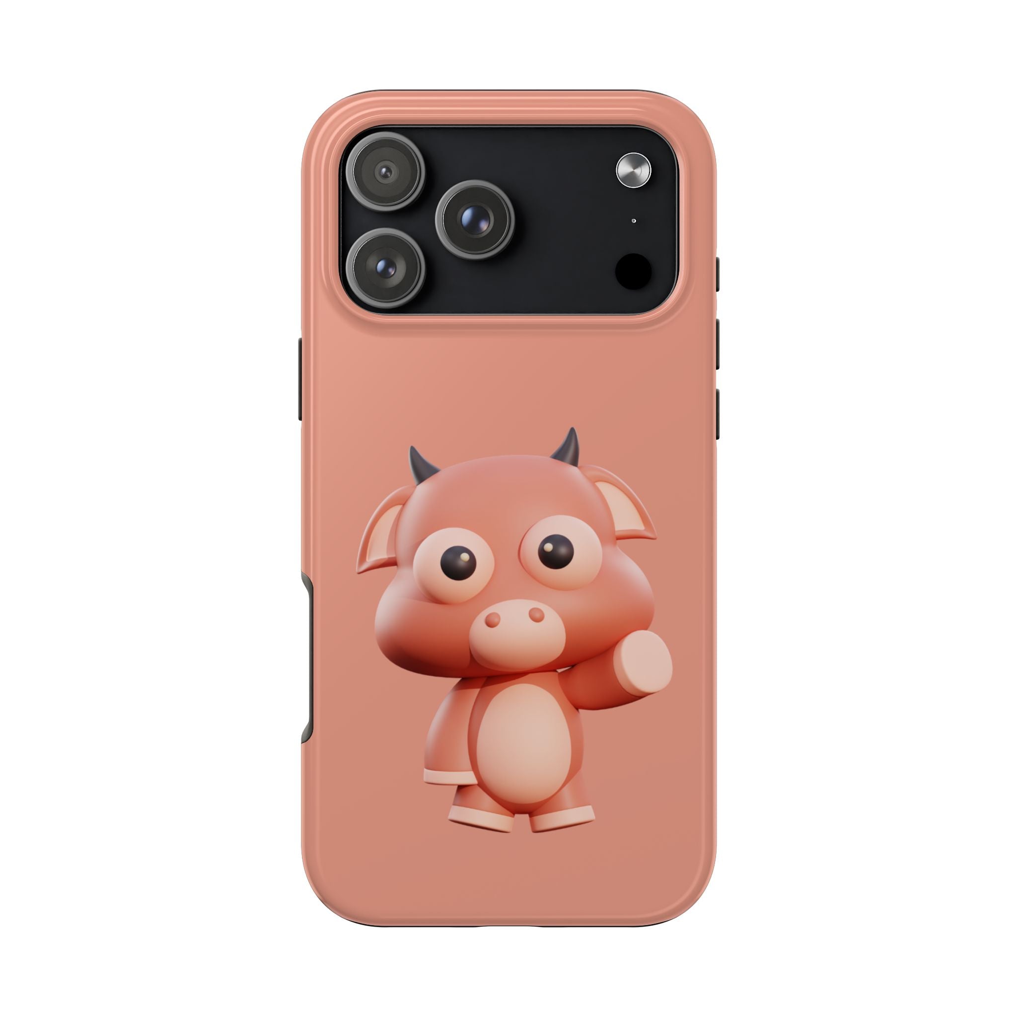Cute Pink Devil Pig Phone Case — Tough Protective iPhone Cover
