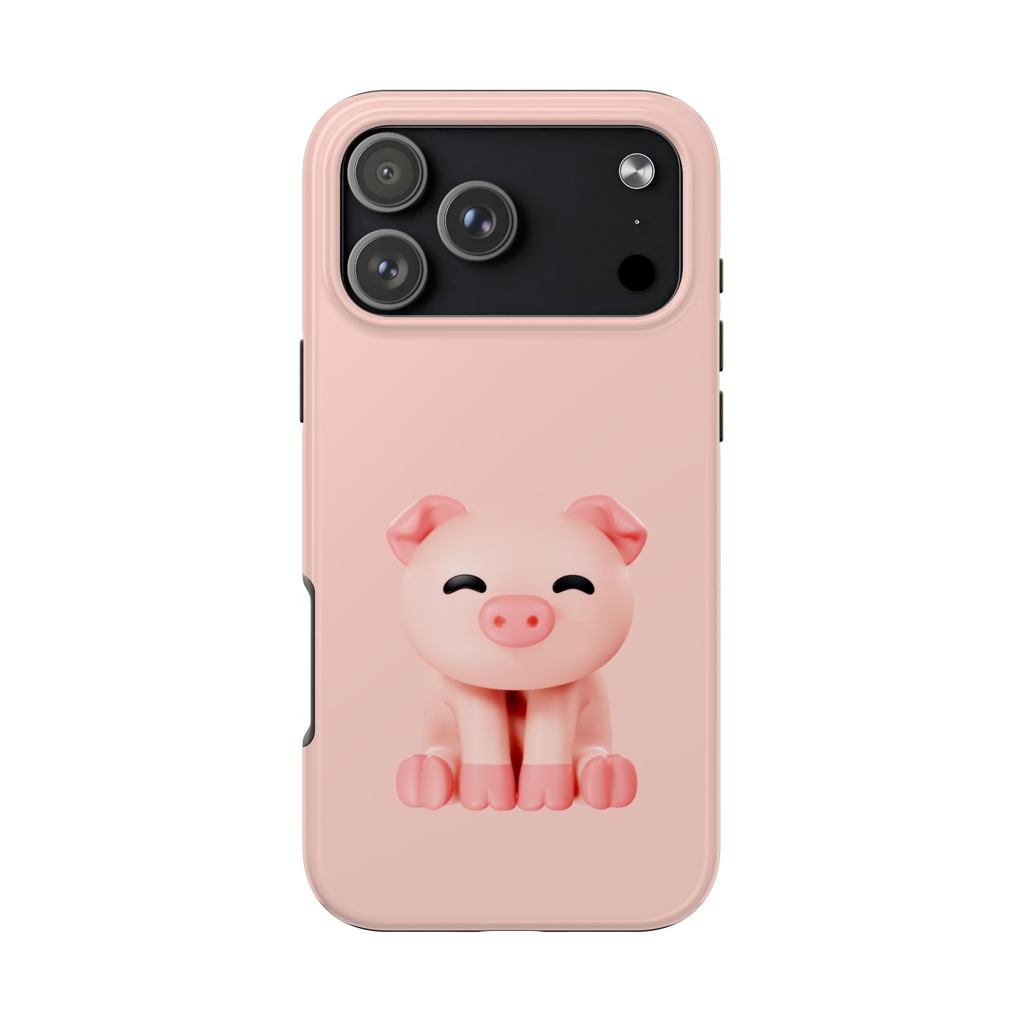 Cute Pink Pig Tough Phone Case — Shockproof iPhone Cover