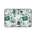 Magical Study Desk Mat - Green Witchy Books & Potion Pattern