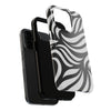 Zebra Wave Swirl iPhone Case (Black & White)