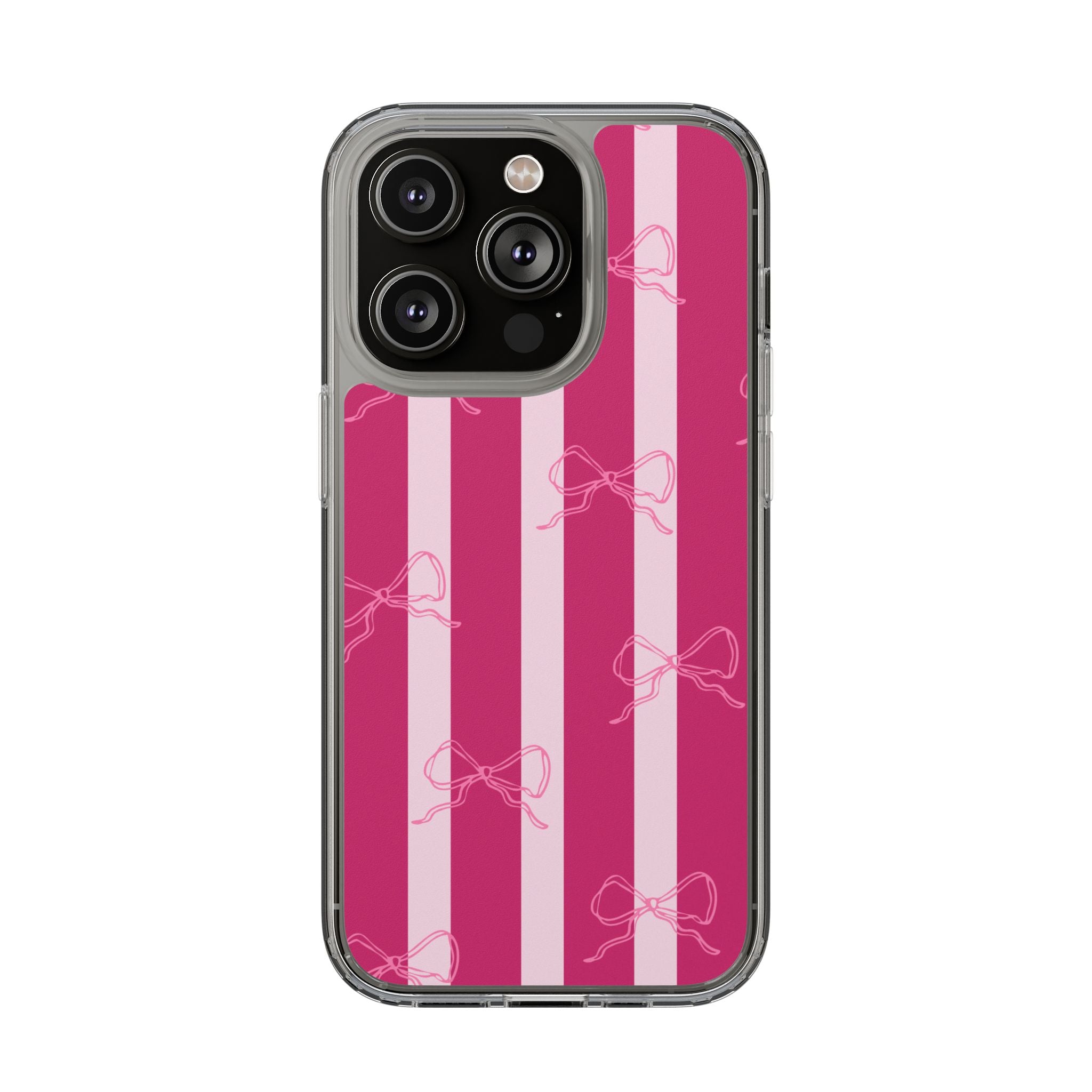 Pink Strap Clear iPhone Case