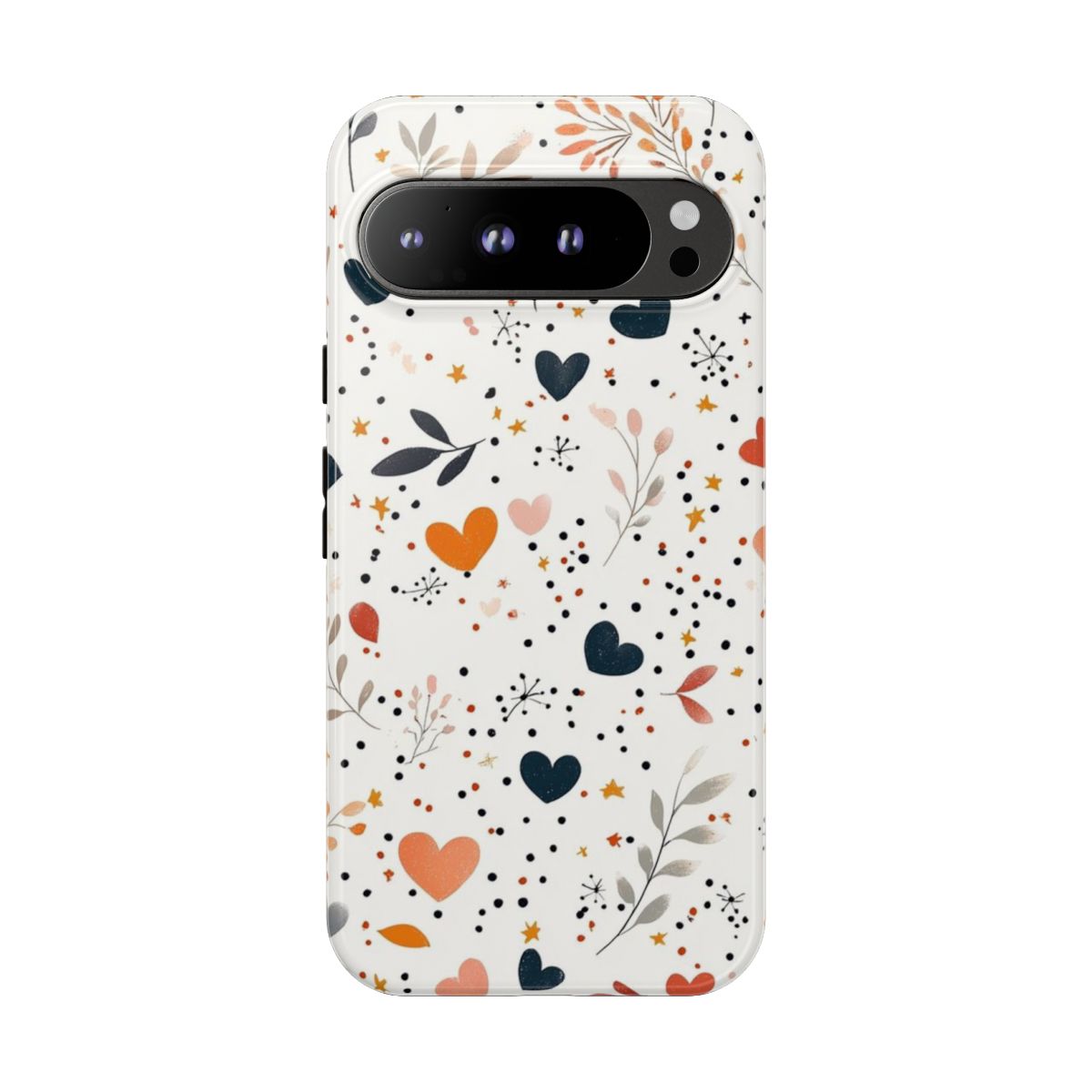 Cute Pastel Floral Heart & Botanicals Phone Case