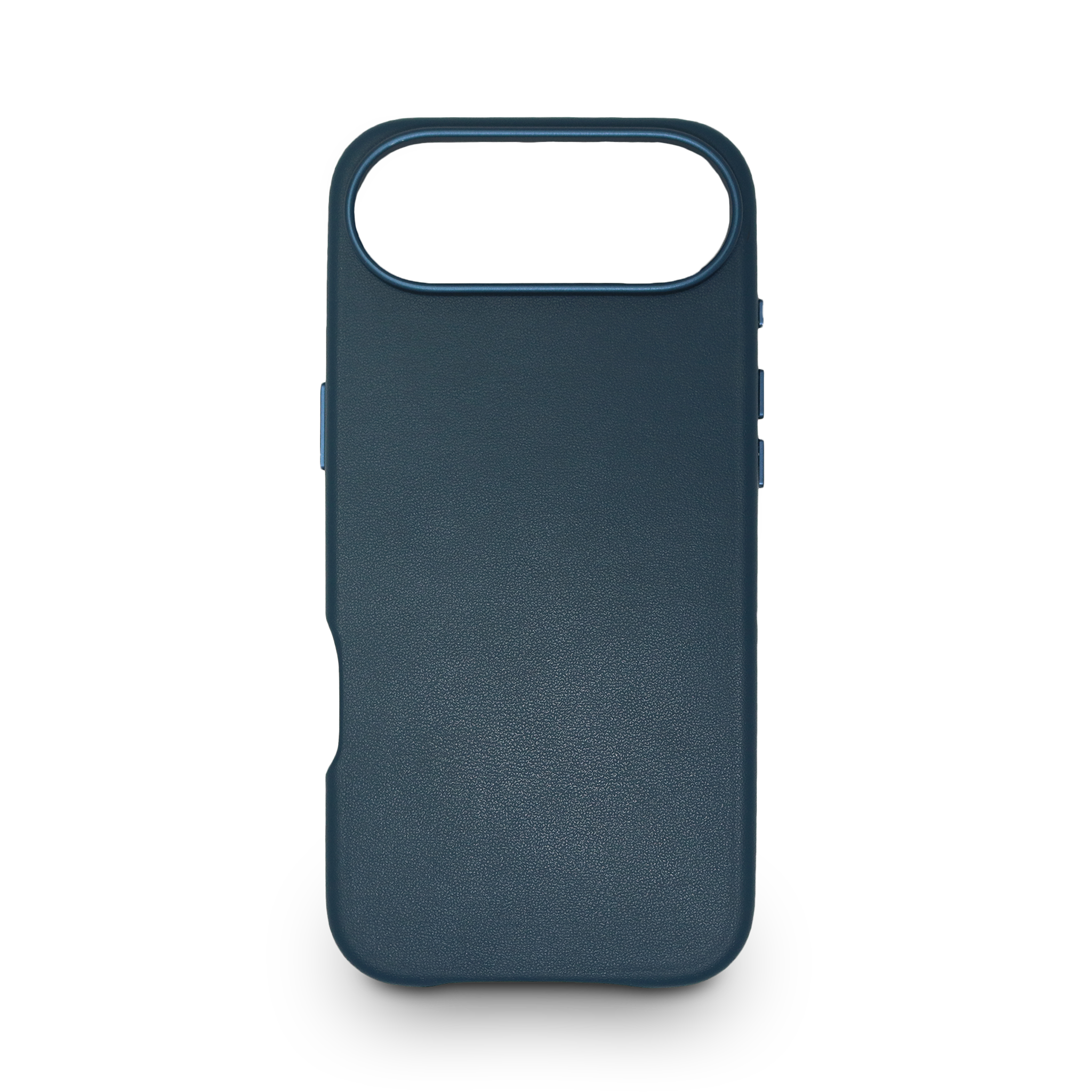 Blue phone case on a white background