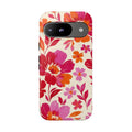 Floral Pink & Red Retro Flower Case