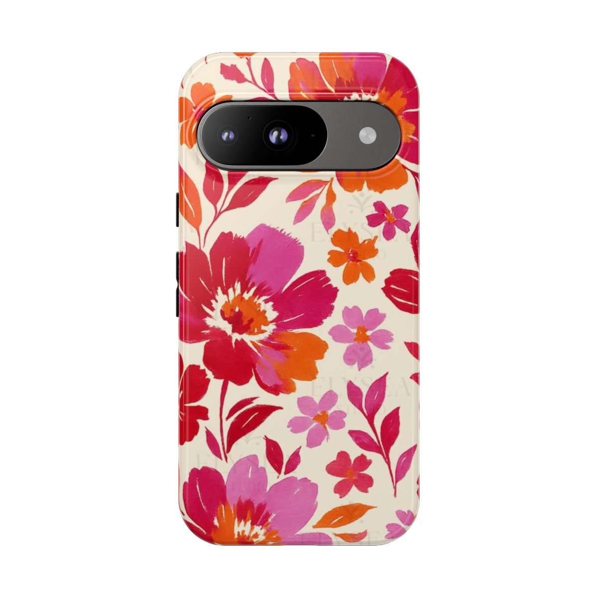 Floral Pink & Red Retro Flower Case